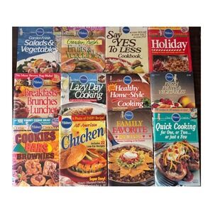 Lot of 12 Vtg Pillsbury Classic Cookbooks 1990s Recipes Holiday Healthy Quick